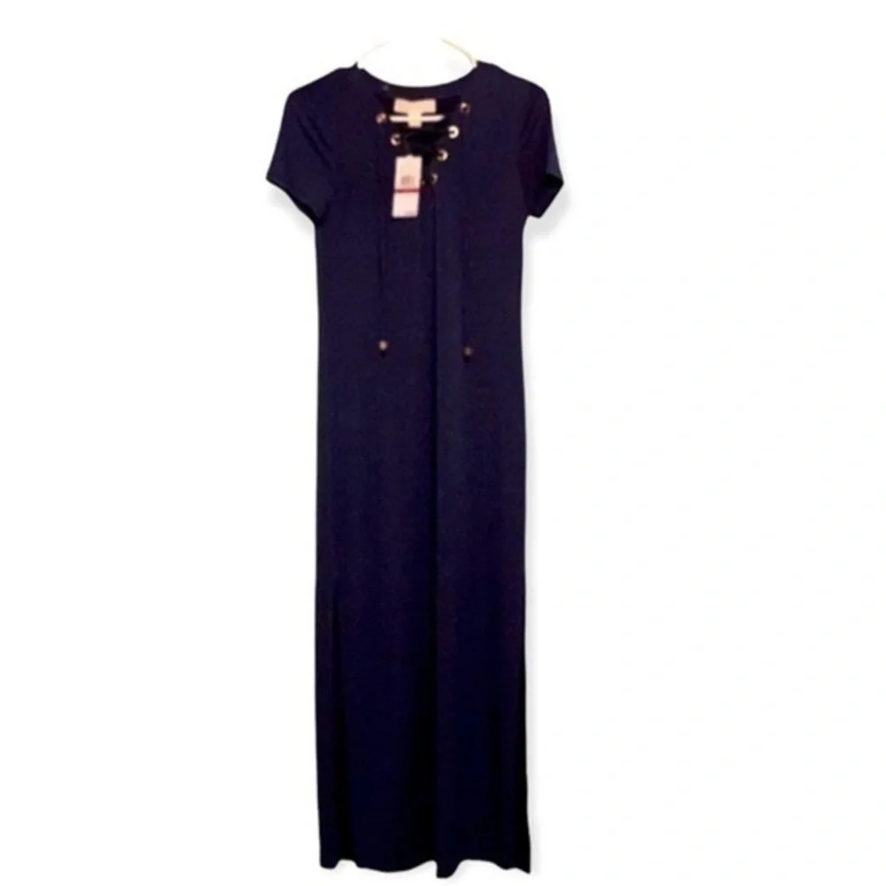 Michael Kors Navy Grommet Maxi 15” Across Chest
